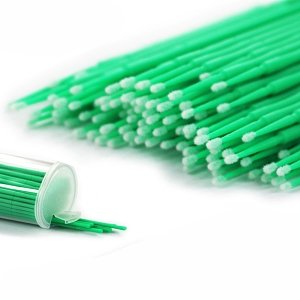 Eyelash Brushes Microbrushes Green Fine 2mm 100pcs