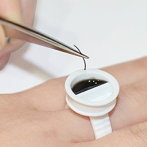 Eyelash Glue Plastic Ring Double 10pcs