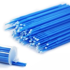 Eyelash Brushes Microbrushes Blue Regular 2.5mm 100pcs