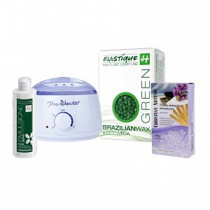 Depilatation Set with Green Hot Wax Drops