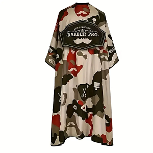 Professional Barber Cutting Cape Camouflage