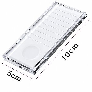 Clear Crystal Eyelash Placement Palette Rectangle