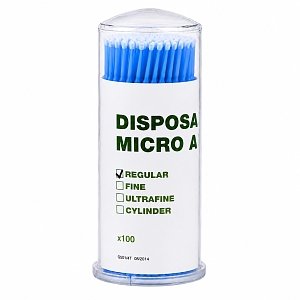 Eyelash Brushes Microbrushes Blue Regular 2.5mm 100pcs