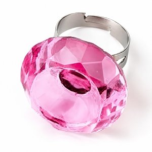 Eyelash Glue Glass Ring Pink