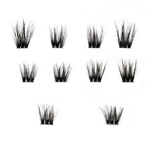 Cluster Eyelashes 10-12-14mm with Black Base