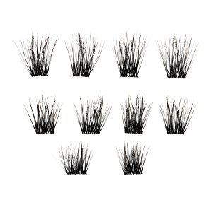 Pre-Glued Cluster Eyelashes 10-12-14mm with Clear Base