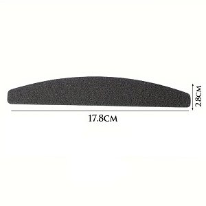 Replacement Half-Moon Nail File Refill Set Black #100 grit 50pcs