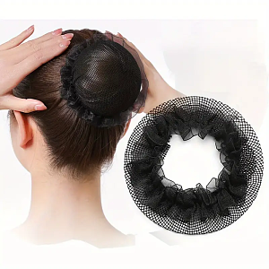 Black Hair Net Mesh for Buns – Secure Hold & Invisible Fit
