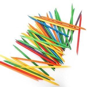 Manicure Pedicure Wooden Sticks Multicolored 11.5cm 10pcs