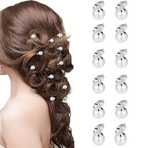 Decorative Pearl Hair Clips Set 10pcs