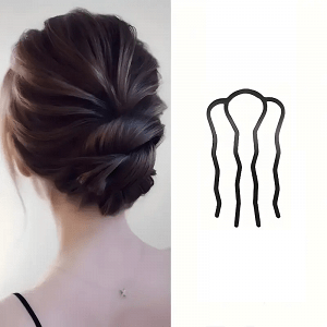 Large Black Hair Pin for Buns and Chignons