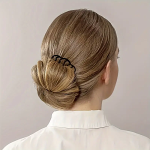 Large Black Hair Pin for Buns and Chignons