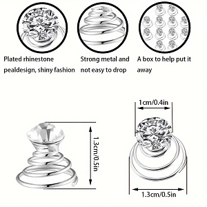 Spiral Hair Accessory with Rhinestones for Hairstyles & Bridal Looks 1pc