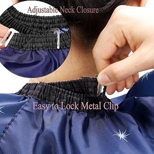 Children's Haircut Cape Waterproof Blue with Space Design