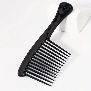 Afro Hair Comb Black with Wide Teeth – Ideal for Detangling