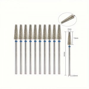 Diamond Nail Drill Bit Cone 4mm (M) Set of 10pcs