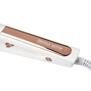 Ison Hair Straightener White with Pink/Gold
