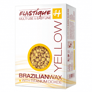 Depilatory Wax Warm Yellow Rubber with Titanium Drops 500g