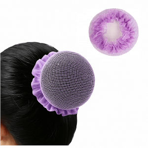 Purple Hair Net Mesh for Buns 10 cm – Ideal for Kids & Ballet