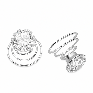 Spiral Hair Accessory with Rhinestones for Hairstyles & Bridal Looks 1pc