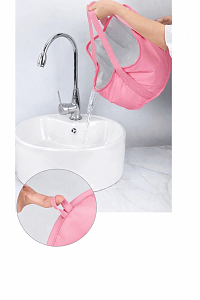 Fabric Spa Foot Bath Basin Pink 30x20cm