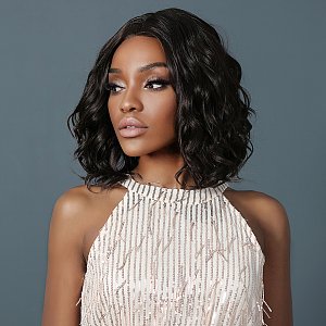 Synthetic Hair Wig Black Short Curly