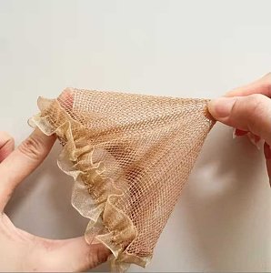 Beige Hair Net Mesh for Buns 10 cm – Ideal for Kids & Ballet