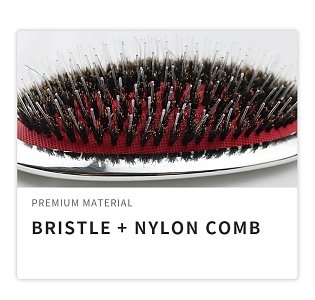 Oval Hairbrush for Extensions with Nylon Bristles – Anti-Static, Ideal for Gentle Detangling & Smoothing