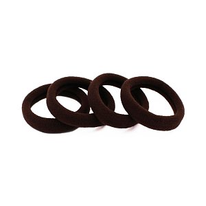 Hair Ties Dark Brown Set 4pcs