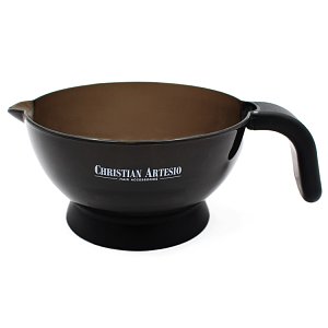 Hair Color Cream Bowl Black with Silicone Base