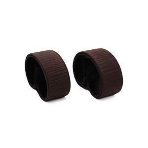 Synthetic Hair Clip for Ponytail Dark Brown 2pcs
