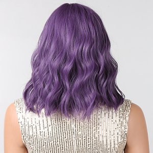 Synthetic Hair Wig Purple Frame