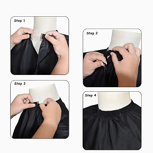 Barber Cape, Black Color 150 x 128cm