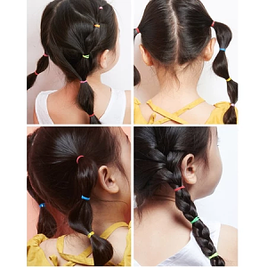 Colorful Silicone Hair Bands 500 pcs