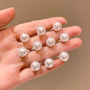 Decorative Pearl Hair Clips Set 10pcs