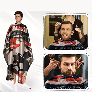 Professional Barber Cutting Cape Camouflage