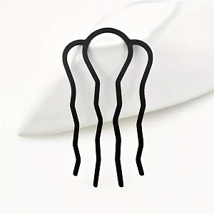 Large Black Hair Pin for Buns and Chignons