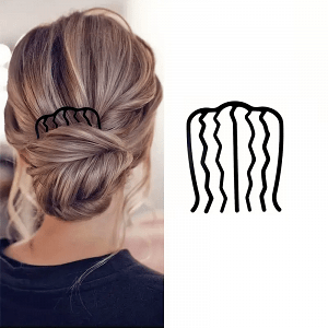 Large Black Hair Pin for Buns and Chignons
