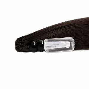 Feather Haarverlangerungen Echthaar #1B Dunkelbraun 50cm 10Stk