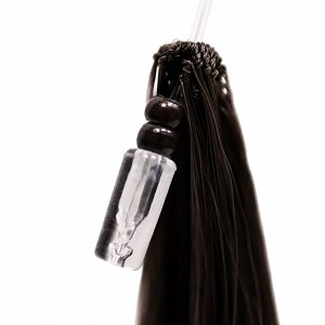 Feather Haarverlangerungen Echthaar #1B Dunkelbraun 50cm 10Stk