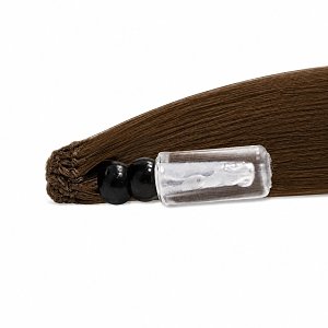Feather Haarverlangerungen Echthaar #2 Braun 50cm 10Stk