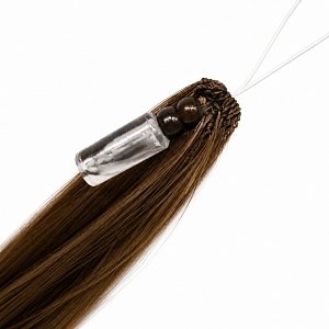 Feather Haarverlangerungen Echthaar #2 Braun 50cm 10Stk