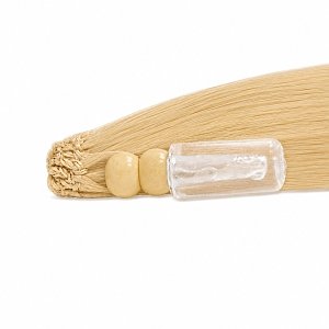 Feather Haarverlangerungen Echthaar #24 Blond 50cm 10Stk