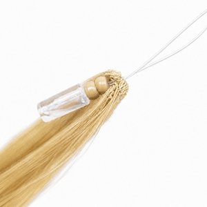 Feather Haarverlangerungen Echthaar #24 Blond 50cm 10Stk