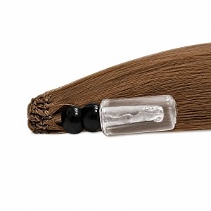 Feather Haarverlangerungen Echthaar #4 Hellbraun 50cm 10Stk
