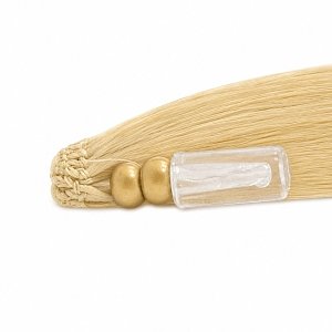 Feather Haarverlangerungen Echthaar #60 Blond 50cm 10Stk