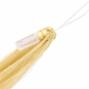 Feather Haarverlangerungen Echthaar #60 Blond 50cm 10Stk