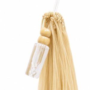 Feather Haarverlangerungen Echthaar #60A Hellblond 50cm 10Stk