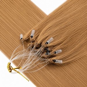 Feather Haarverlangerungen Echthaar #8 Blond 50cm 10Stk