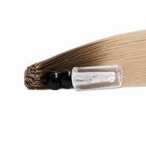 Feather Haarverlangerungen Echthaar #AB Blond Ombre 50cm 10Stk